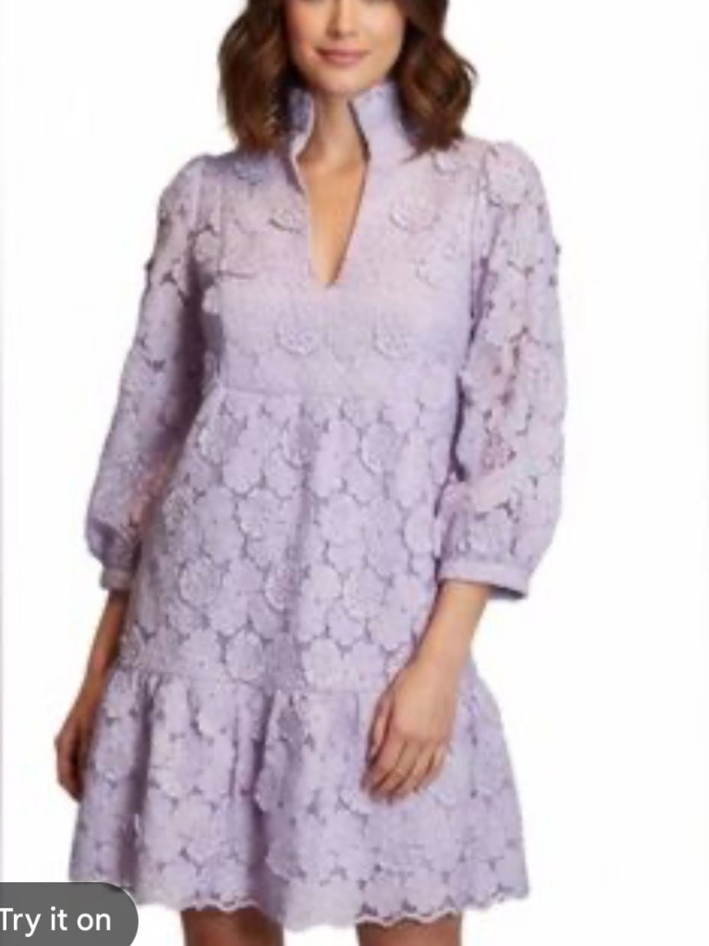 NWT Tuckernuck purple lace floral dress L - Picture 2 of 9
